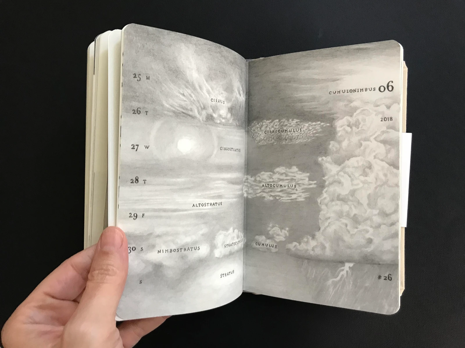 מאיה אטון, 2018 ספר אמן ויומן שבועי, 17X11 סמ (1)