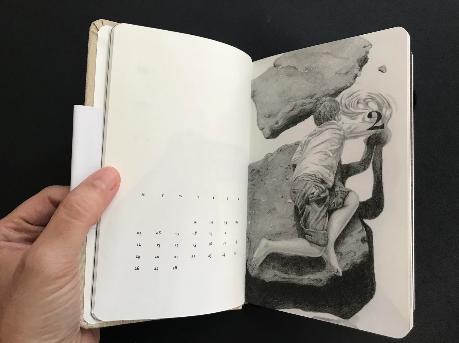 מאיה אטון, 2018 ספר אמן ויומן שבועי, 17X11 סמ (5)